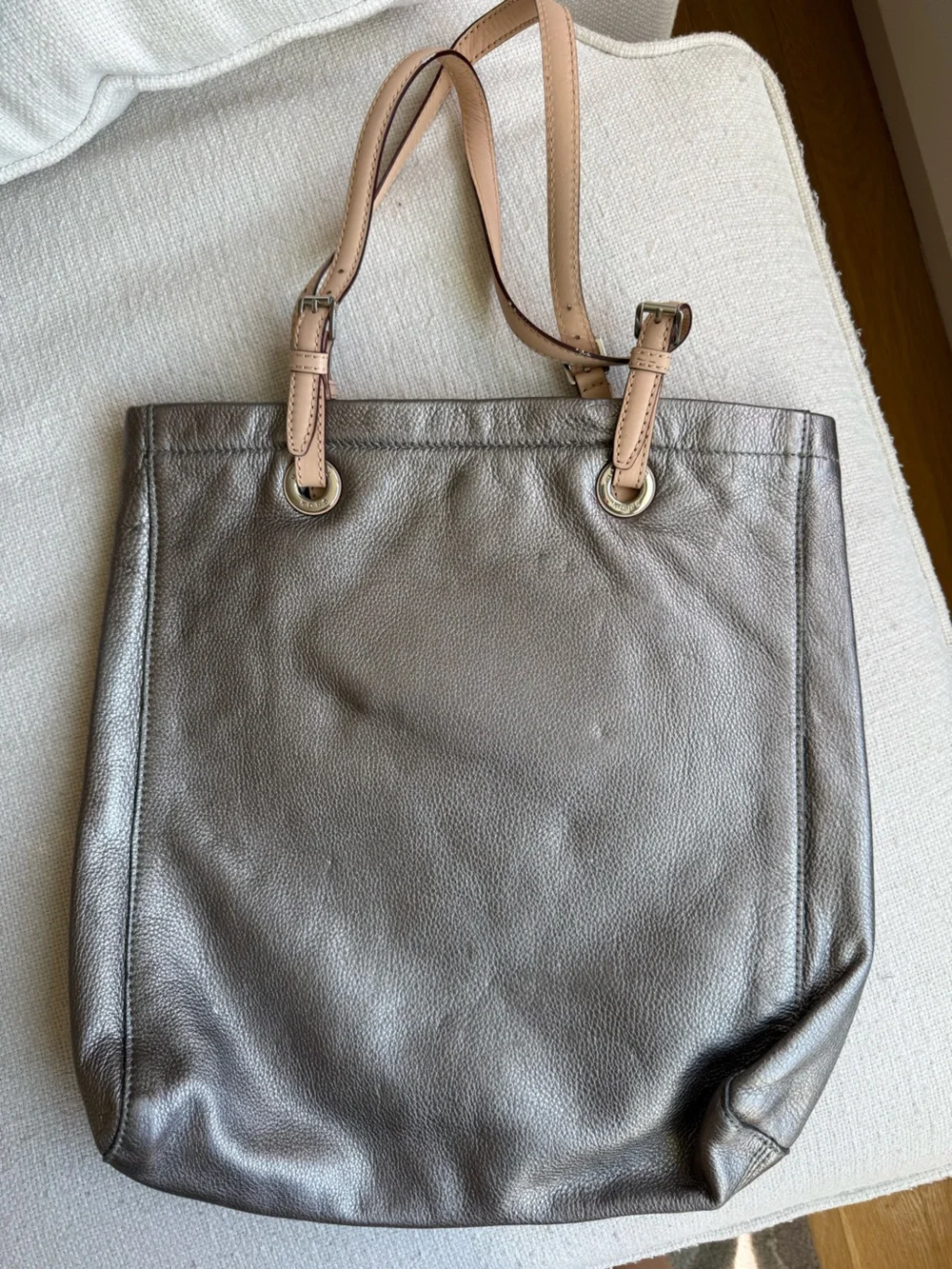 Michael Kors Metallic Leather Shoulder Tote